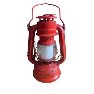 Wingedwheel No. 350 Oil Lamp Made In Japan Color Red Glass Is Broken